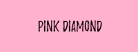 the word pink diamond on a pink background